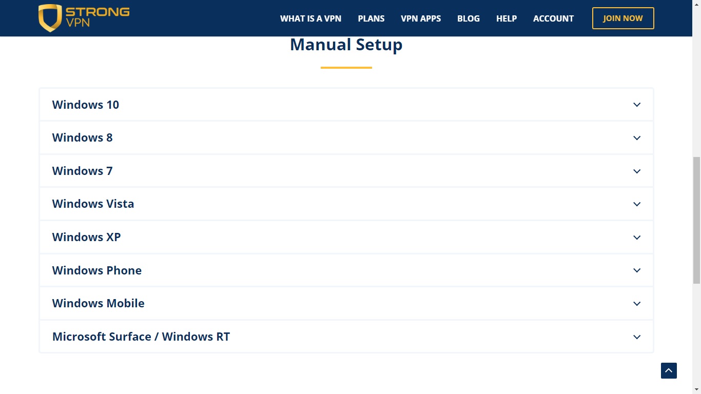 StrongVPN supported platforms